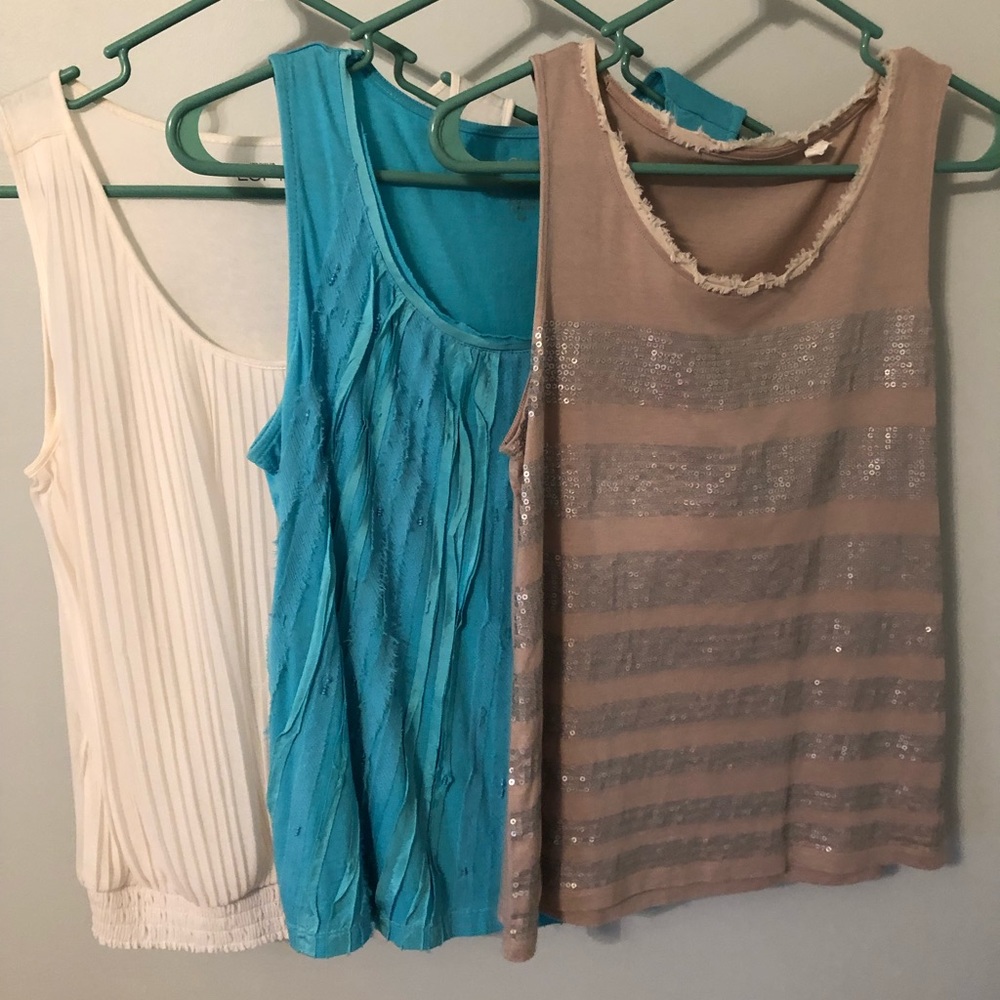Chico’s sleeveless tops, bundle of 3